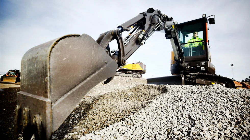 En av Volvo CE:s nya elmaskiner.
