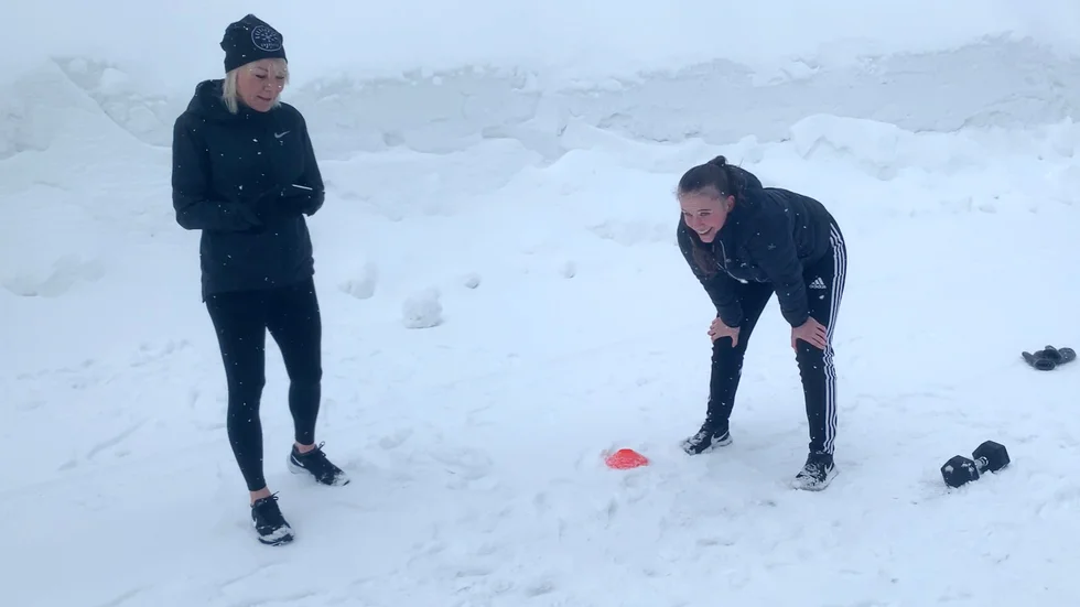 Johanna Salo testade Katarina Burvalls intervallspass – och det gick inte helt smärtfritt.