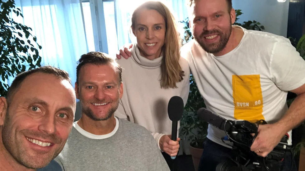 Niclas Rodhborn, tvåa från vänster, är organisationens ambassadör för rullstolsburna.