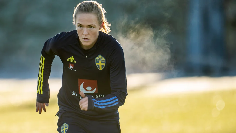 Magdalena Eriksson under den senaste landslagssamlingen i november.
