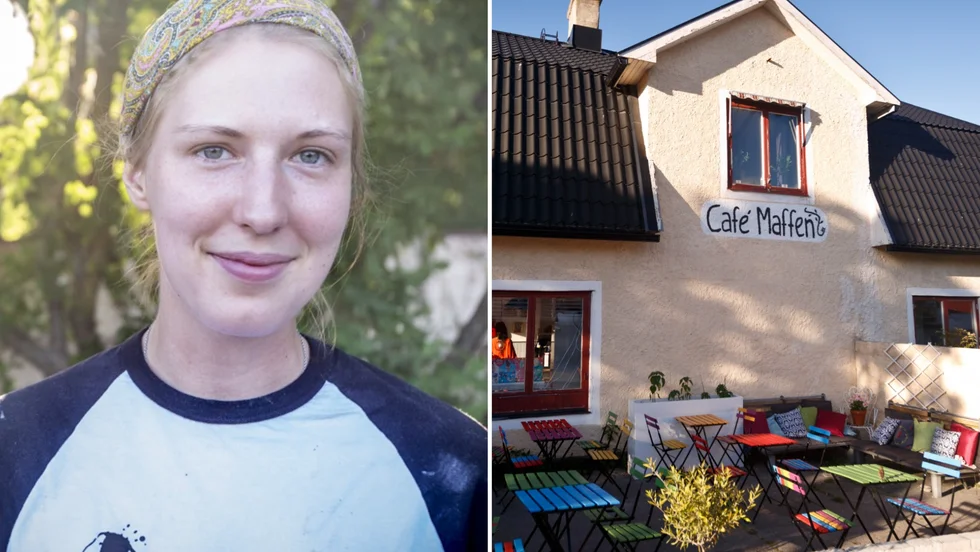 Linda Lidholm, Café Maffen i Fårösund, ser fram emot att det kanske kommer ett coronastöd som även hennes handelsbolag kan ta del av.
