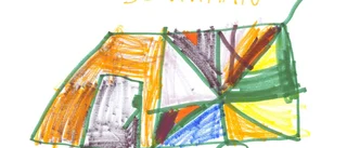 Jonathan Esberg, 5 år, tecknar