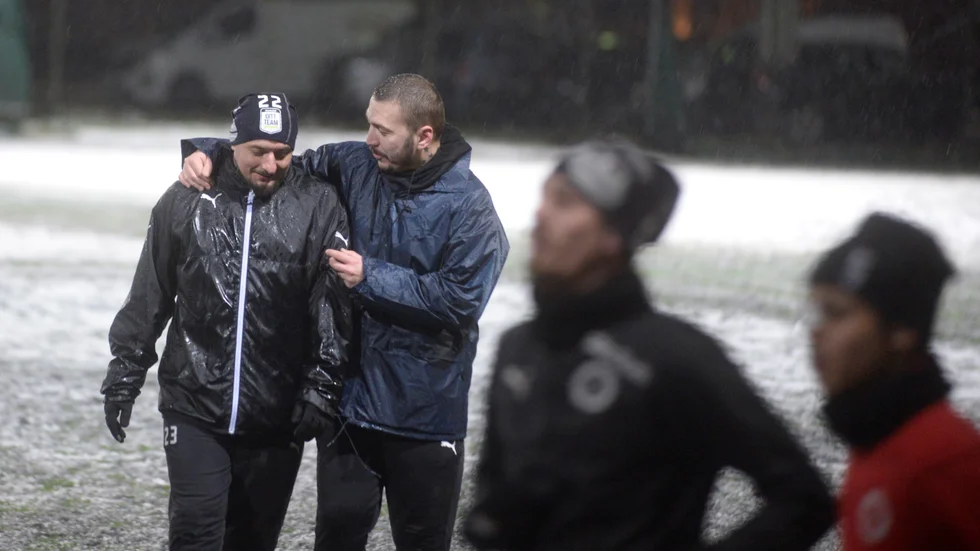 Edis Ahmetovic och Suad Grudas allra första gemensamma träningspass med Bissarna i januari 2021. Nästa år gör duon sin tredje raka säsong tillsammans i klubben.