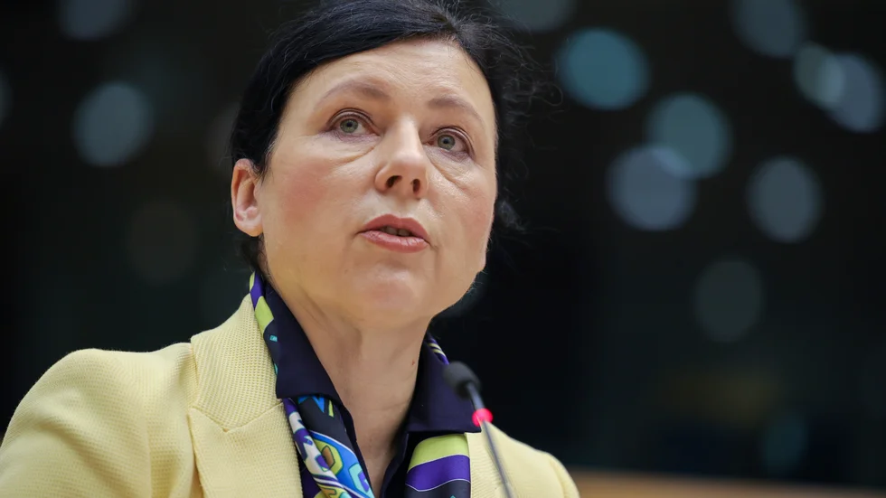 EU:s värderings- och öppenhetskommissionär Vera Jourová. Arkivfoto.