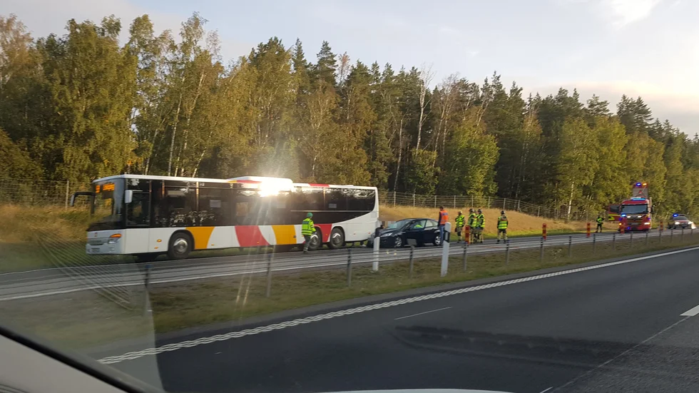 Olyckan inträffade mellan Herrbeta och Linköping på tisdagsmorgonen.