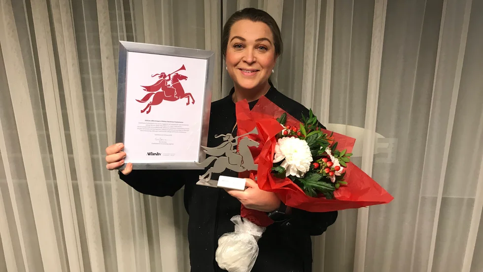 Caroline Kallenberg vid Eskilstuna Stadsmission. 
