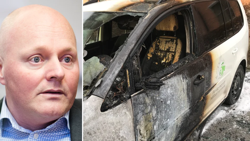 Fordonen stod parkerade på regionens parkering vid rådhuset. Peter Lindvall inväntar nu återkoppling från polisen.