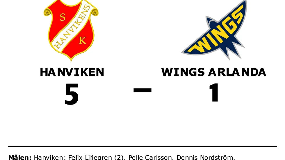Hanviken vann mot Wings Arlanda