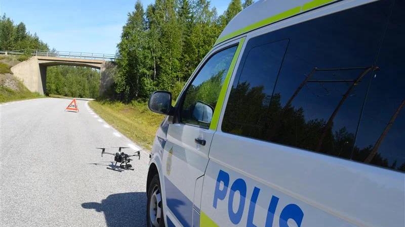 Polisen använde drönare i sökandet efter den försvunne mannen.