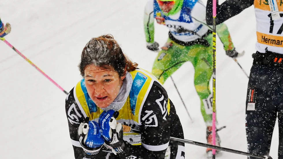 Britta Johansson Norgren var en av dem som fick köldskador under långloppet i Schweiz i helgen. Arkivbild.
