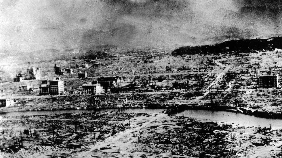 Hiroshima, Japan, efter att USA släppte en atombomb över staden. 