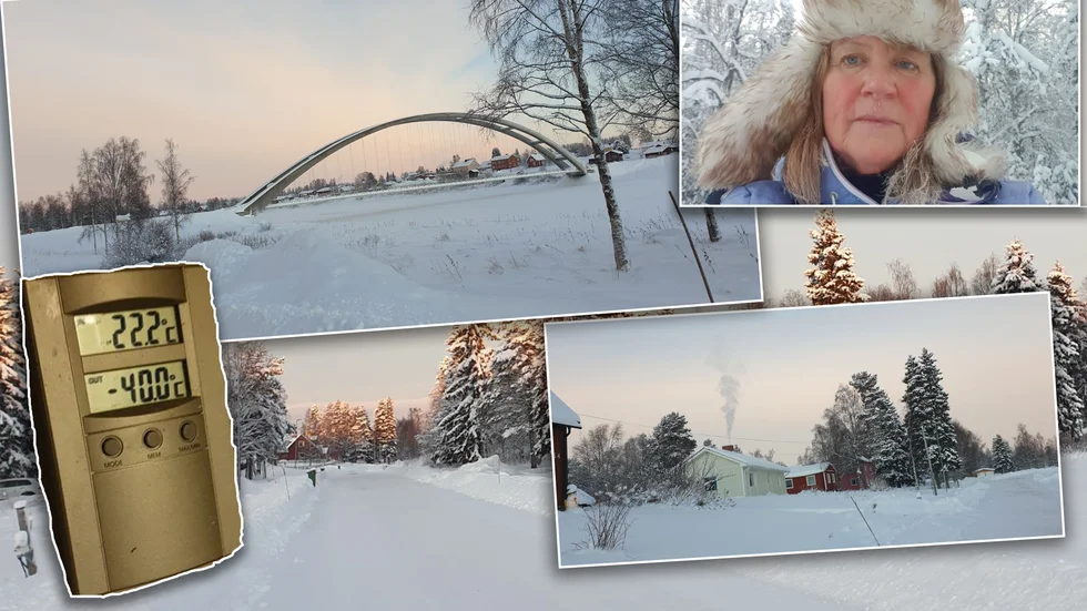 Ingrid Wettainen Ängsund på hemtjänsten i Tärendö hade nattens beredskap när termometern visade minus 40 grader. Enligt henne är det kusligt att köra mil i obebyggda områden under denna kyla.