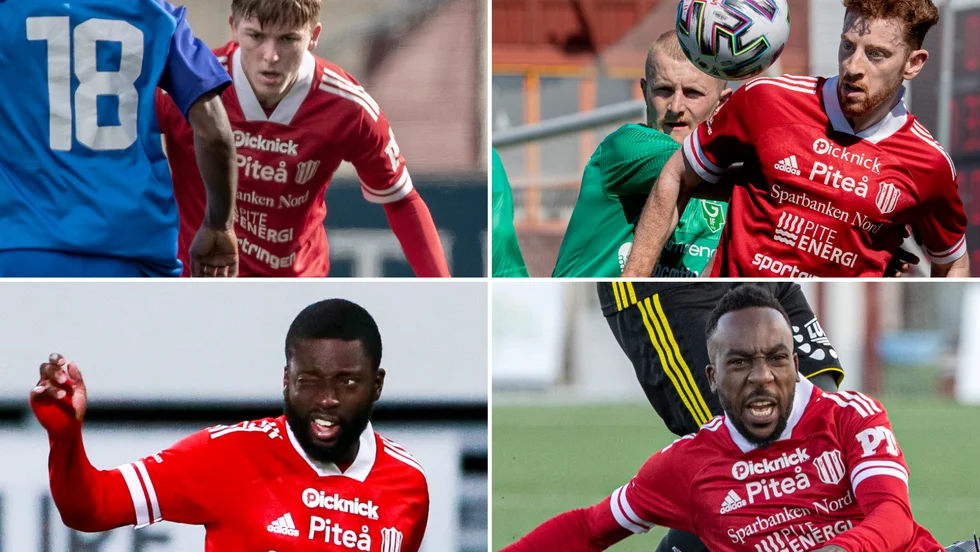 Brooklyn Miller, Dominic McGiveron, Samuel Naiwo och Sinclaire Sandy lämnar Piteå IF.