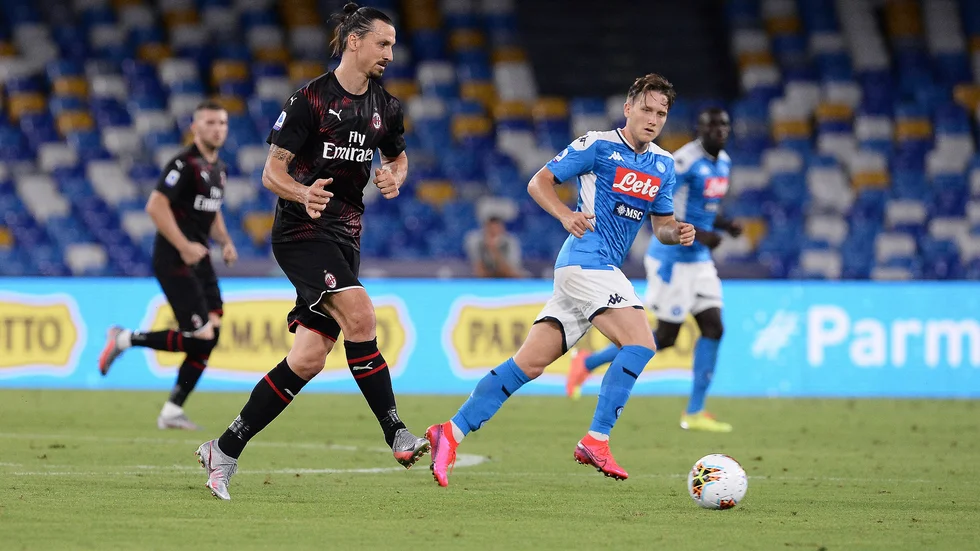 Zlatan Ibrahimovic byttes ut i den 61:a minuten.