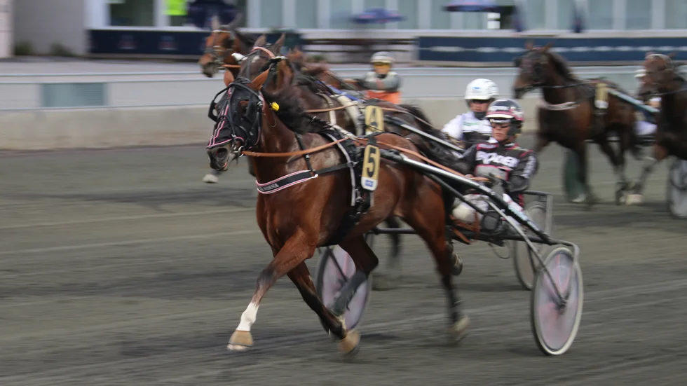 La Norna (Hanna Olofsson) spårade V64-4 från start till mål. Cabare F.C (Jarmo Särkiniva) skuggade till andraplatsen. Längst ut spurtade Rally Funny starkt från köposition.