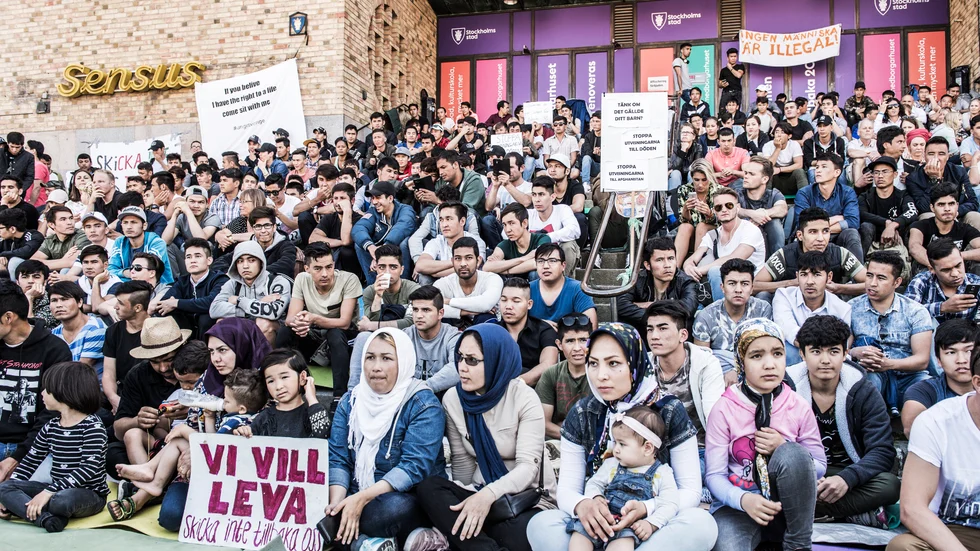 Manifestation i Stockholm för att stoppa utvisningarna till Afghanistan.