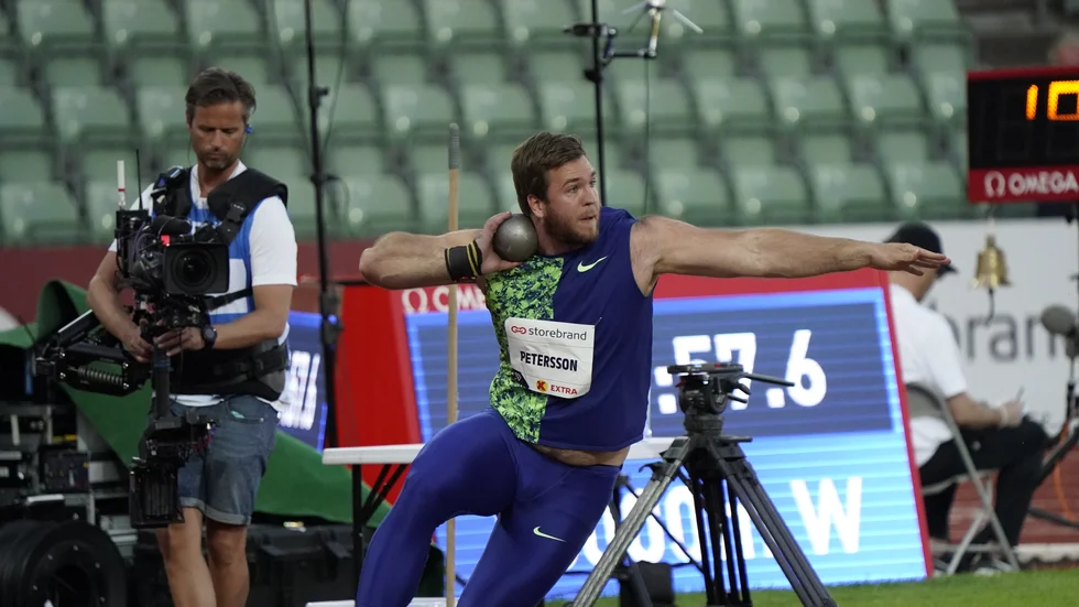 Wictor Petersson stötte längre än 20 meter i samtliga av sina försök i Malmö. Arkivbild.