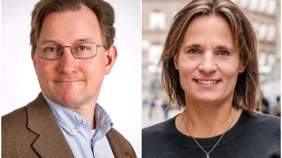 Klas Bergström och Jessika Roswall (bägge M) vill bevara möjligheten till digitala beslutsmöten också efter att pandemin är över.