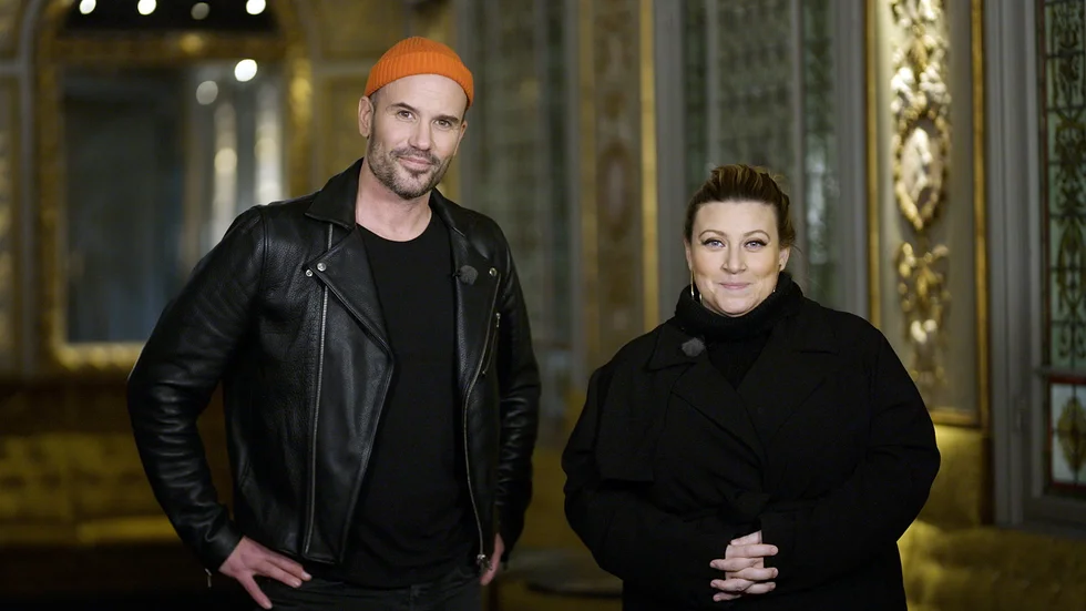 Martin Stenmarck och Sarah Dawn Finer leder stödgalan "Don't stop the music". Pressbild.