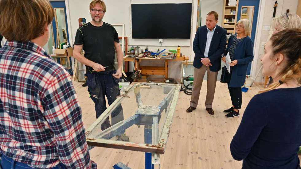 Statsminister Stefan Löfven och hustrun Ulla Löfven dök oväntat upp i Nyköping och på Sörmlands museum under helgen.