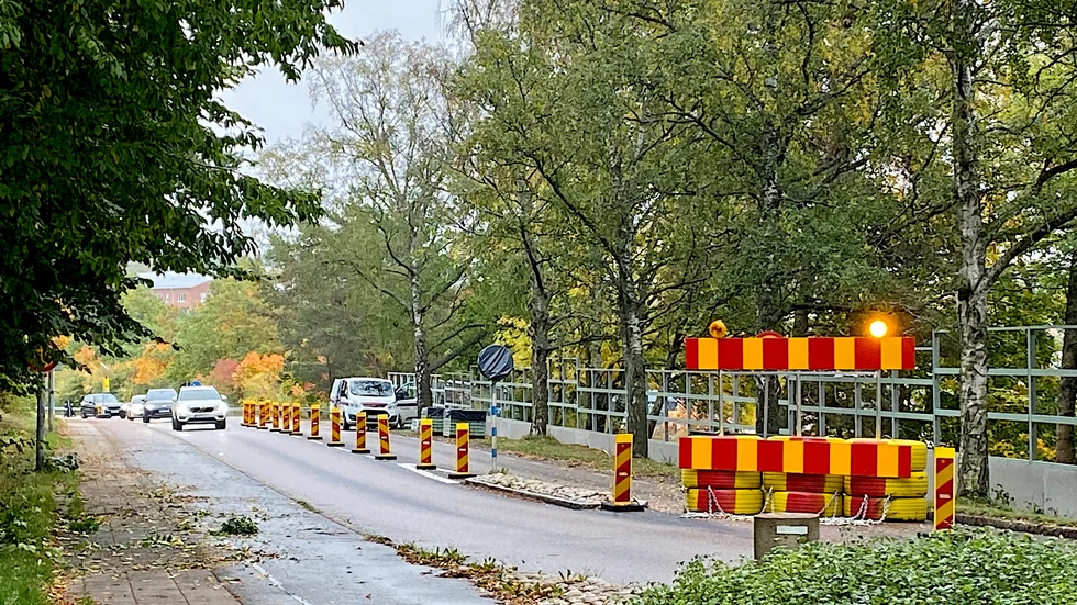 På Stockholmsvägen är famkomligheten begränsad till slutet av nästa vecka.