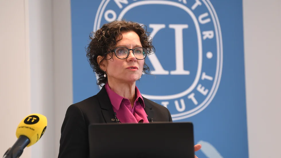 KI, med prognoschef Ylva Hedén Westerdahl, justerar upp prognosen. Arkivbild.