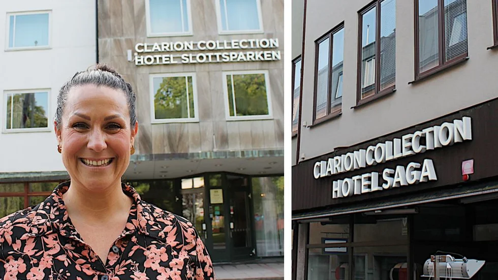 Rebecca Wodajo, hotelldirektör för Saga och Slottsparken, gläds åt att det sistnämnda hotellet nu har öppnat, men menar att man står inför fortsatt stora utmaningar. När Saga vid Stora torget kommer att öppna är oklart.