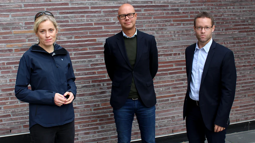 Karin Lindblad, Sweco, Johan Rydberg, Cleantech, och Jonas Thyrsson, Lundbergs, berättar om bygg- och fastighetssektorns kraftsamling för att minska klimatpåverkan.