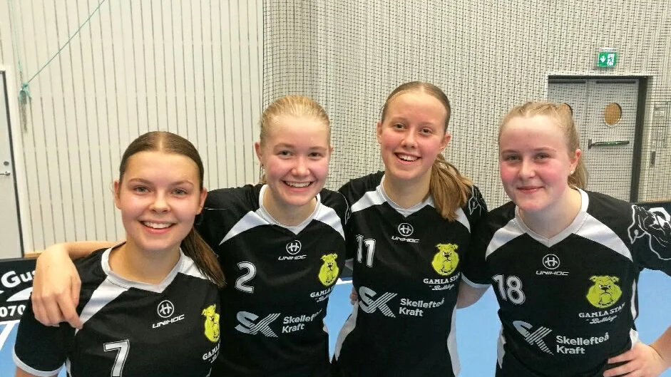 Gamla Stans Frida Jonsson, Moa Lundström, Lina Eriksson (två mål) och Ellen Fahlgren.