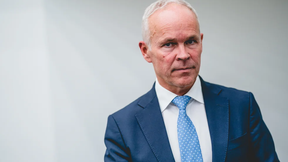 Norges finansminister Jan Tore Sanner (H) presenterar budgeten för 2021 i dag. Arkivbild