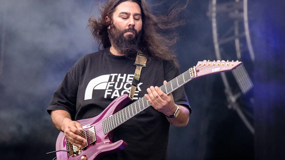 Stephen Carpenter i Deftones. Arkivbild.
