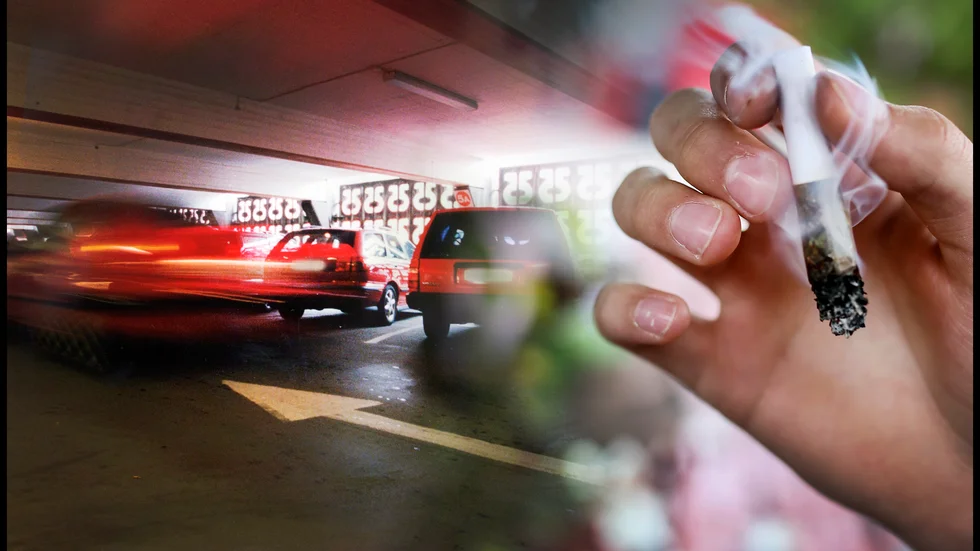 Knarkaffären skulle slutföras i parkeringshuset. Men där blev köparen rånad.