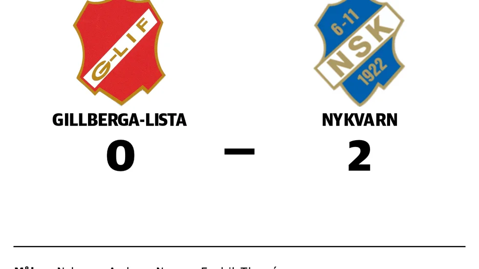 Gillberga-Lista IF förlorade mot Nykvarns SK