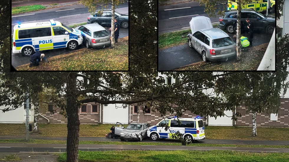 Ambulans kom till platsen men om man tog med sig någon skadad är fortfaranden oklart.