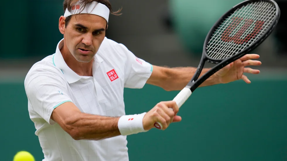 Roger Federer tar ett steg i taget. Arkivbild.