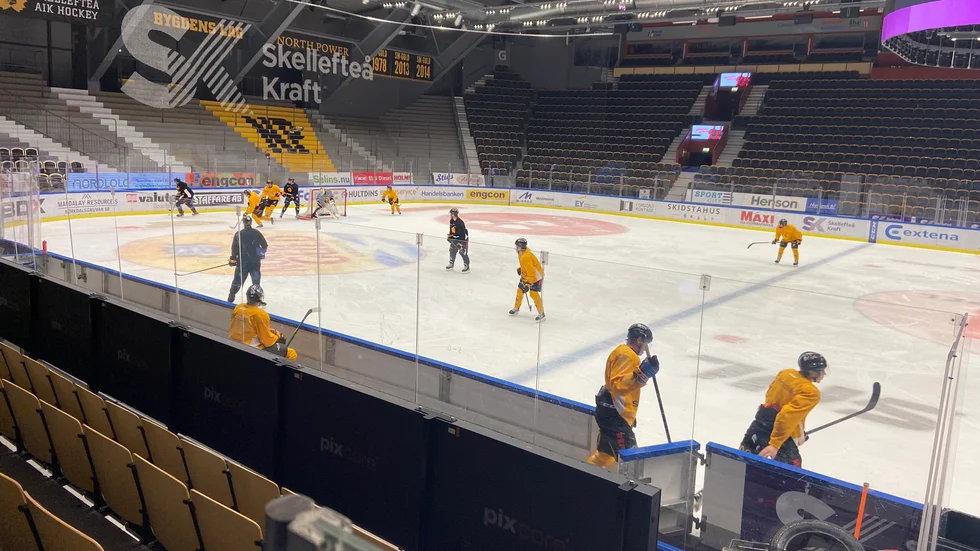 Skellefteå AIK:s tisdagsträning.