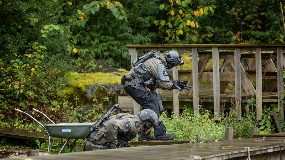 Under tisdagen hade polis, räddningstjänst, sjöräddning och sjukvård en övning vid holmen Säby Klint i Ekoln.