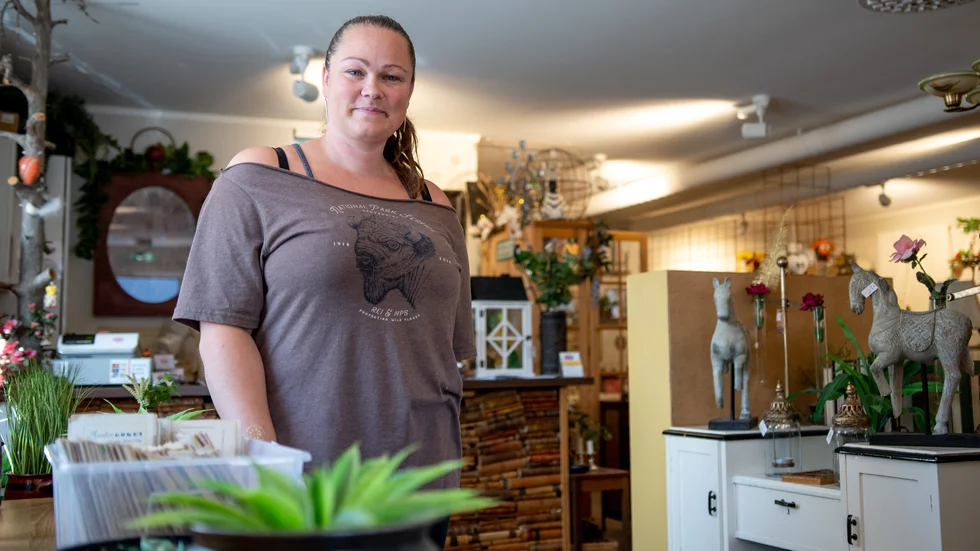 Sara Nyroth driver 4Home och hyr ut mikrobutikerna som ligger i samma hus i Visby.