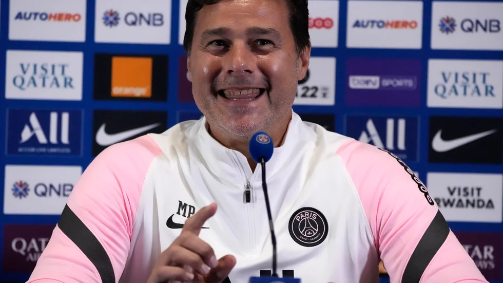 Mauricio Pochettino på fredagens presskonferens.