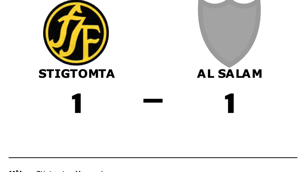 Stigtomta spelade lika mot Al Salam
