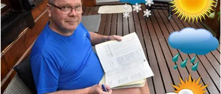 Han har haft stenkoll på vädret i 20 år: "Det är som att ha jordbruk – du måste upp och läsa av"