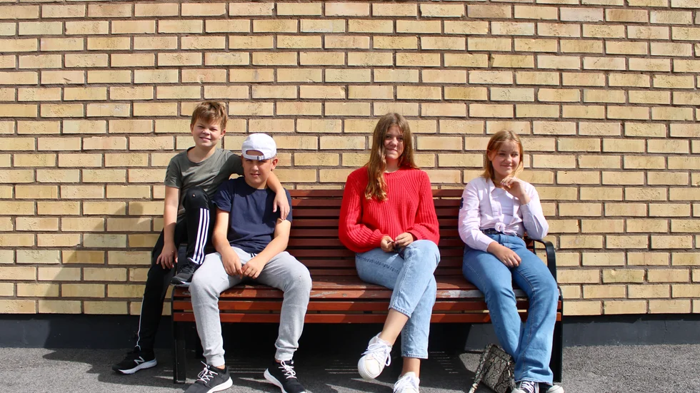 Svante Lundmark, Vilmer Billehag, Molly Zentio och Vilda Wallin är några av de nya sjundeklassarna på Värgårdsskolan. Vi träffade dem under deras andra skoldag på högstadiet.