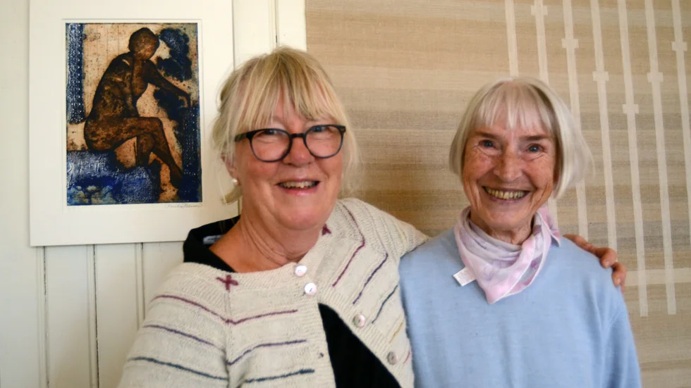 Monika Hellman och Anita Lundgren ställer ut igen på Lofta Caffè. Bilden är från 2015.