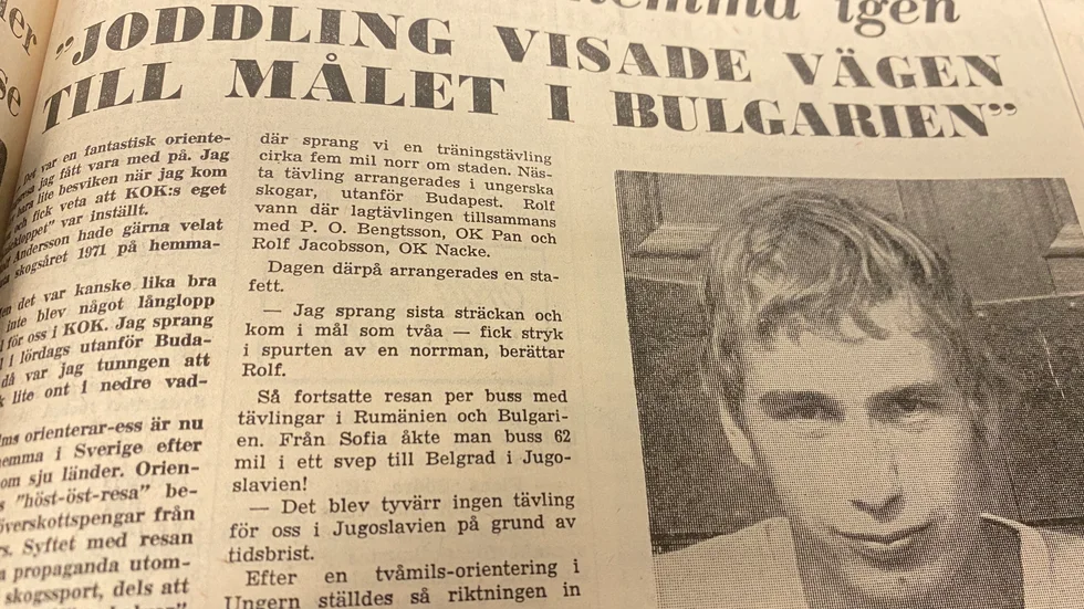 Orienteraren Rolf Andersson var på "höst-öst-resa" 1971. 