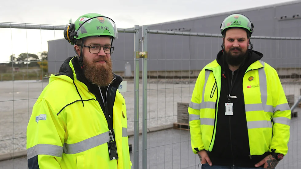 Marcus Johansson och Felix Jonsson är ombudsmän på fackförbundet Byggnads på Gotland.