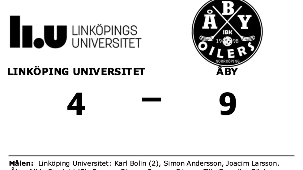 Linköpings Univ förlorade mot Åby IBK Ungdom