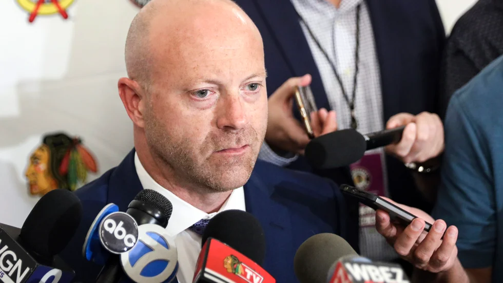 Chicago Blackhawks general manager Stan Bowman avgår. Arkivbild.