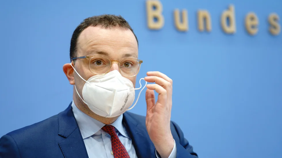 Tysklands hälsominister Jens Spahn. Arkivbild från den 12 maj.