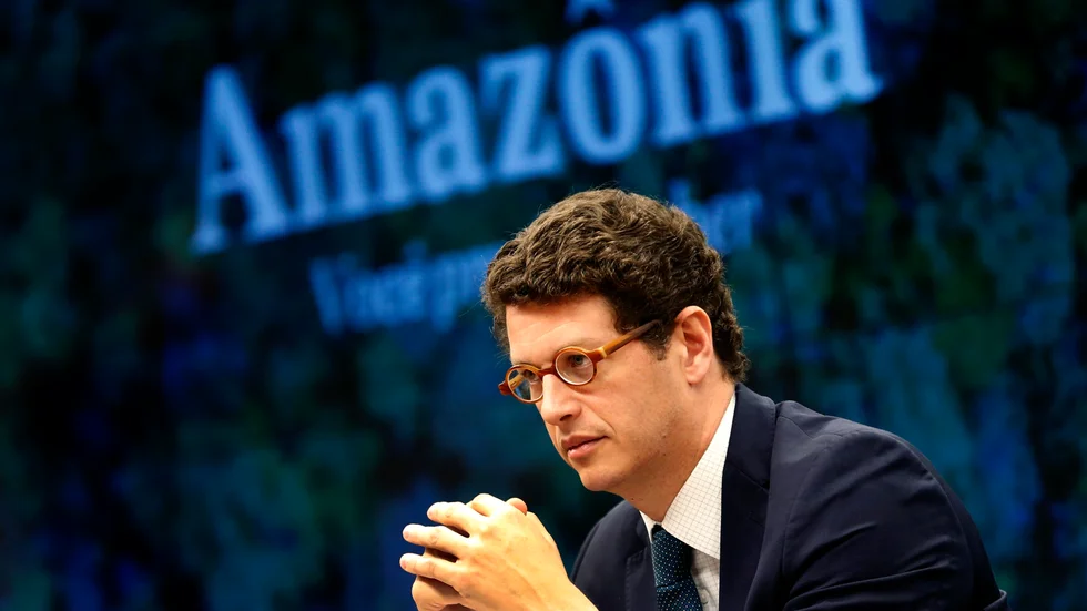 Brasiliens miljöminister Ricardo Salles. Arkivbild.