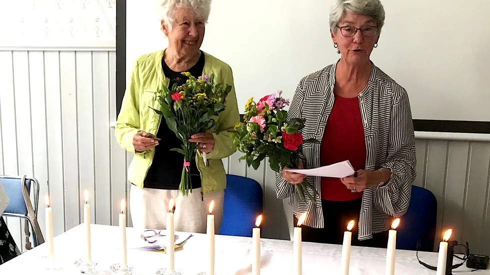 Åsa-Britt Kihlberg och Karin Sundström ledde årsmötet. 